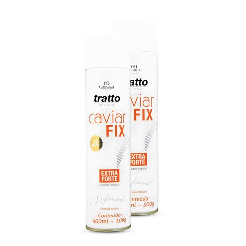 Caviar Fix Extra Forte 400ml - Spray Fixador - Duas Unidades - Cosmezi