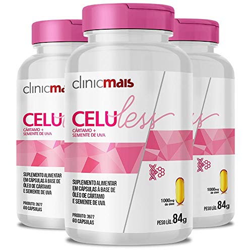 Celuless (Cártamo + Semente de Uva) 1000mg 60 Cápsulas ClinicMais