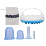Celulite Remover Massageador de sucção a vácuo Cupping Copa Massagem Cupping Set (azul)