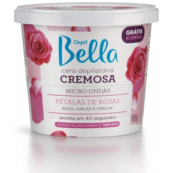 Cera Cremosa Depil Bella Micro-Ondas Pétalas de Rosas 100G