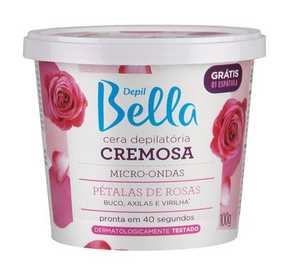 Cera Cremosa Micro-ondas Pétala de Rosas 100g - Depil Bella