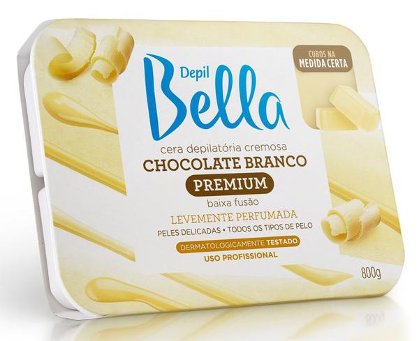 Cera Depil Bella 800g Chocolate Branco