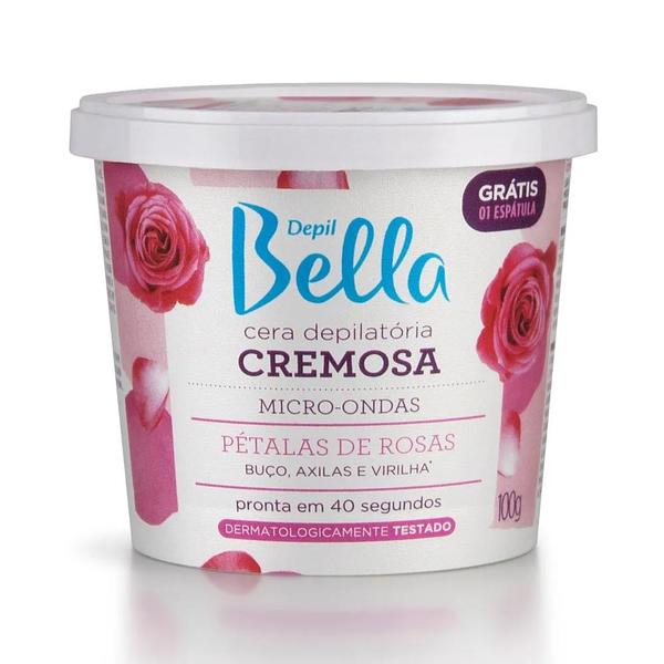 Cera Depil Bella Cremosa Micro-ondas Pétalas de Rosas - 100g