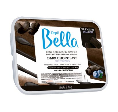 Cera Depilatória Elástica Dark Chocolate Blueberry 1kg - Depil Bella