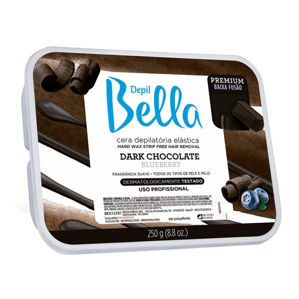 Cera Depilatória Elástica Dark Chocolate Blueberry 250g - Depil Bella
