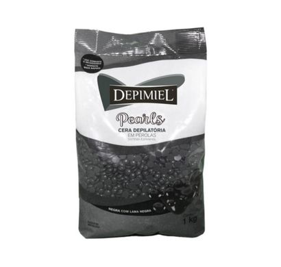 Cera Depilatória em Pérolas Pearls Negra 1kg - Depimiel