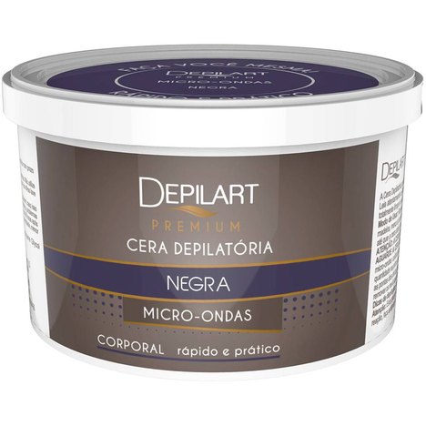 Cera Depilatória Microondas Premium Negra - 200g
