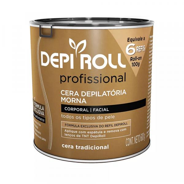 Cera Depilatória Morna 600g DepiRoll - Depi Roll