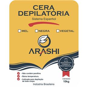 Cera Depilatória Natural Arashi - 10 KG