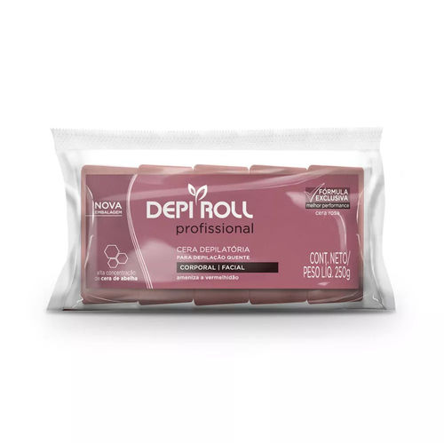 Cera Depilatória Quente Rosa 250g Depiroll - 3un