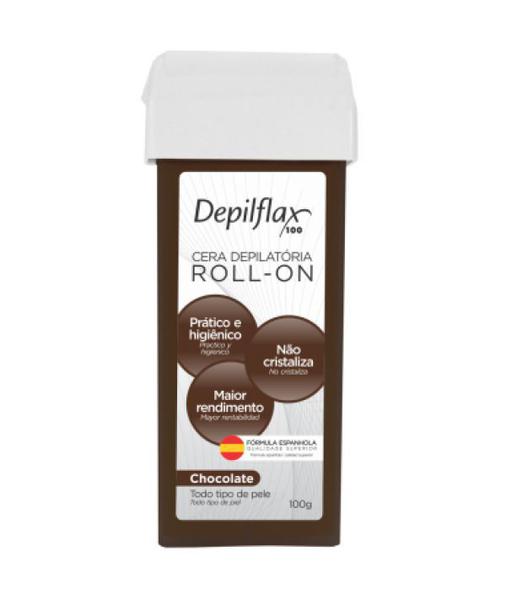 Cera Depilatória Roll-on Chocolate Depilflax
