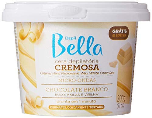 Cera Micro-Ondas Cremosa Chocolate Branco Depil Bella, 200 G