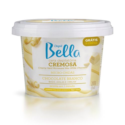 Cera Micro-ondas Cremosa Chocolate Branco Depil Bella 200g