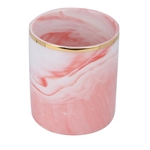 Cerâmica Armazenamento escova Pot Caixa Display Case Nail Art Tools Cosmetic Organizer rosa