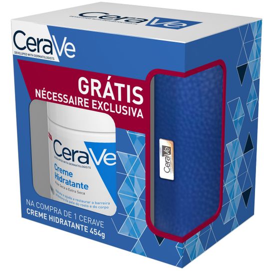 Cerave Creme Hidratante 454g Gratis Necessarie Exclusiva