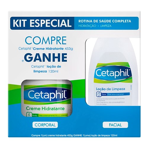 Cetaphil Creme Hidratante 453g + Grátis Cetaphil Loção de Limpeza 120ml