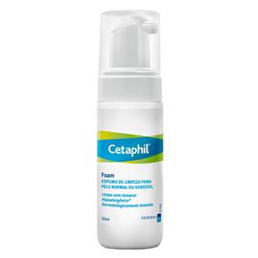 Cetaphil Foam Espuma de Limpeza - Limpeza Facial para Pele Normal ou Sensível - 50ml