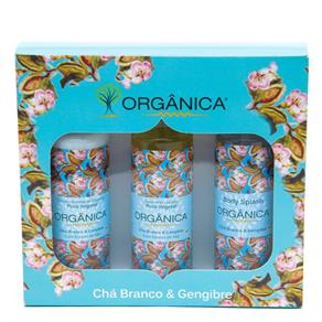 Chá Branco & Gengibre Orgânica - Kit Loção Hidratante + Sabonete Líquido + Body Splash Kit
