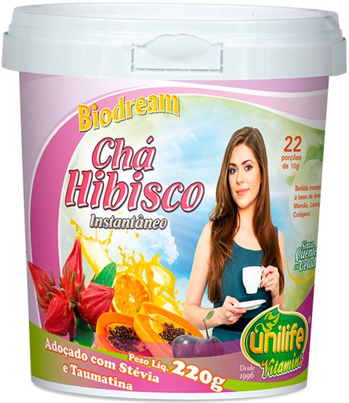 Chá de Hibisco Instantâneo Biodream Unilife 220g