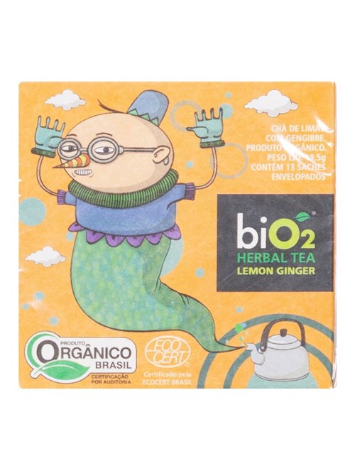 Chá Orgânico Lemon Ginger Bio2 Herbal Tea 19,5g
