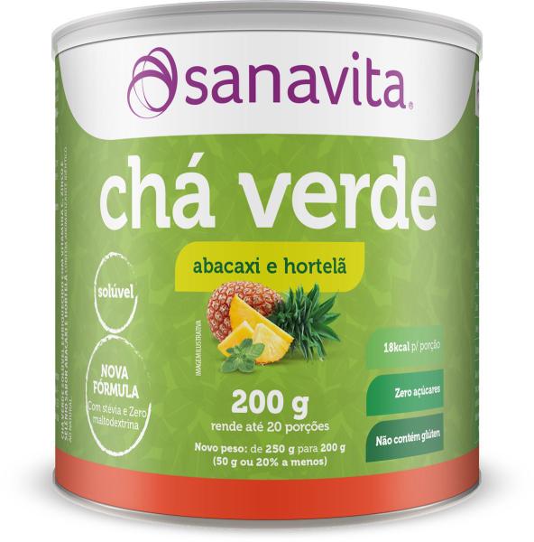 Chá Verde - Abacaxi com Hortelã 200g - Sanavita
