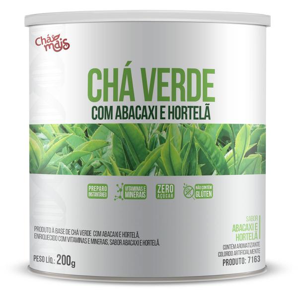 Chá Verde Instantâneo Abacaxi Hortelã ZERO AÇÚCAR 200g - Chá Mais