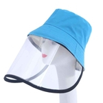Chapéu Protetor Unisex Brim Ampla Proteção Solar Anti Gota À Prova De Poeira Protetor Facial Chapéu Balde