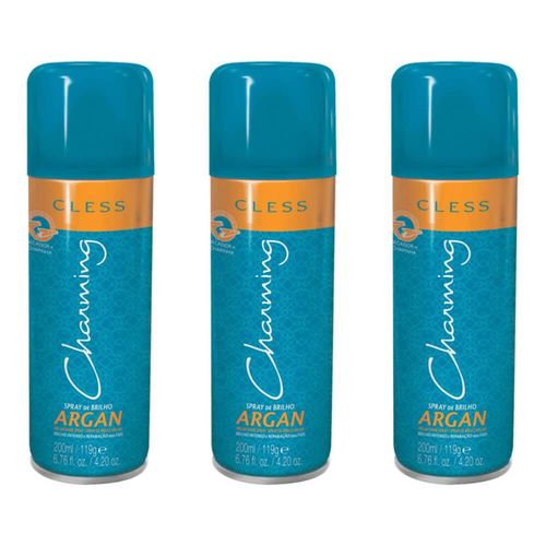 Charming Argan Spray de Brilho 200ml (kit C/03)