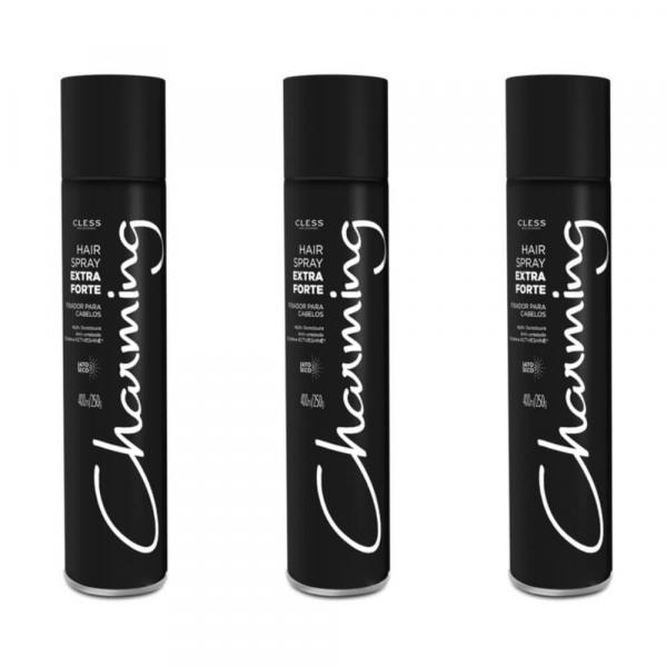 Charming Black Hair Spray Extra Forte 400ml (Kit C/03)