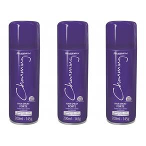 Charming Hair Spray Forte 200ml - Kit com 03