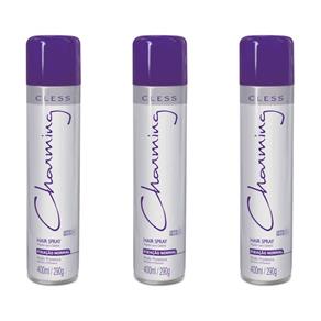 Charming Hair Spray Normal 400ml - Kit com 03
