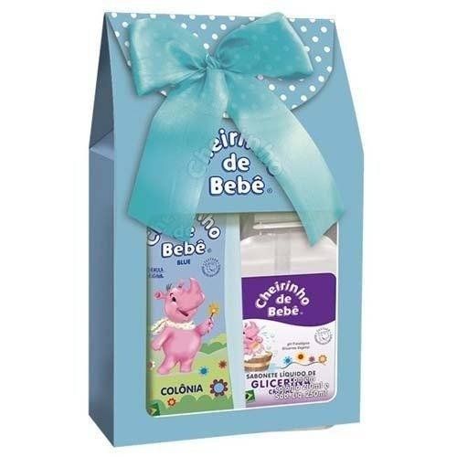 Cheirinho de Bebê Blue Kit Colônia + Sabonete Líquido (kit C/03)