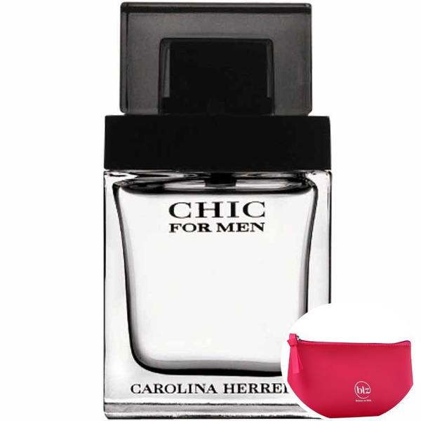 Chic For Men Carolina Herrera Eau de Toilette - Perfume Masculino 100ml+Beleza Pink Nécessaire