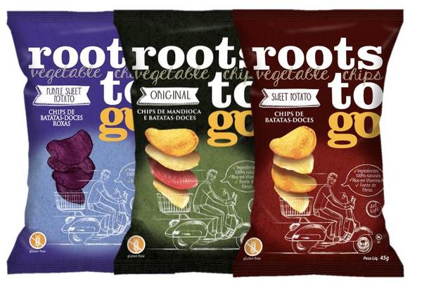 3 Chips de Batatas Doces 45g - Roots To Go