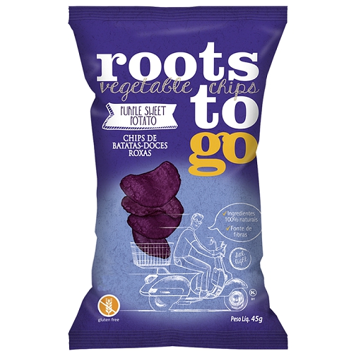 Chips de Batatas-Doces Roxas Roots To Go 45 G