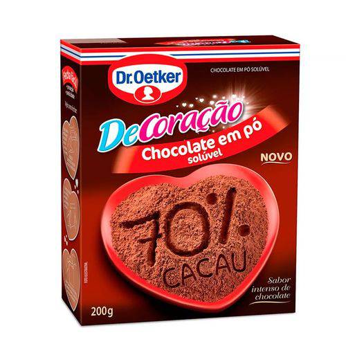 Chocolate em Pó Solúvel - 70% Cacau