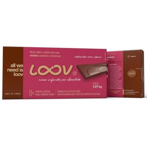 Chocolate Loov ao Leite de Coco 1kg - Chocolife