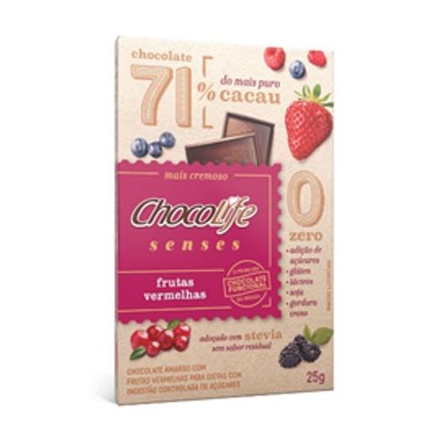 Chocolate Senses Frutas Vermelhas de 25g - Chocolife