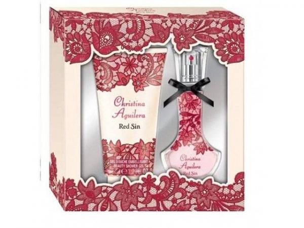 Christina Aguilera Kit Red Sin Perfume Feminino - Eau de Parfum 15ml + Gel de Banho 50ml