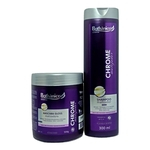 Chrome Matizador Bothanico Hair Kit Shampoo + Mascara 500g Louros, Platinados ou Grisalhos 02 itens