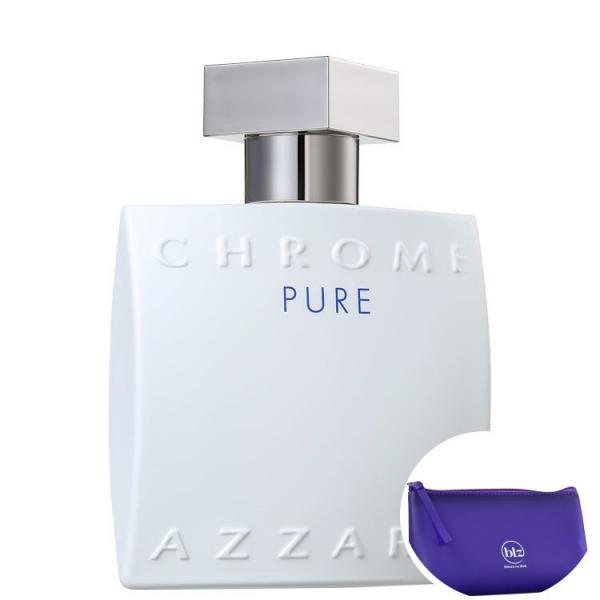 Chrome Pure Azzaro Eau de Toilette - Perfume Masculino 50ml+Beleza na Web Roxo - Nécessaire