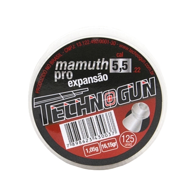 Chumbinho Technogun Mamuth Pro 5,5mm - 125un