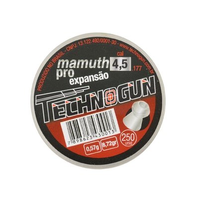 Chumbinho Technogun Mamuth Pro Expansão 4.5mm 250un.