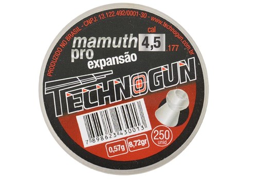 Chumbinho Technogun Mamuth Pro Expansão 4.5Mm 250Un.