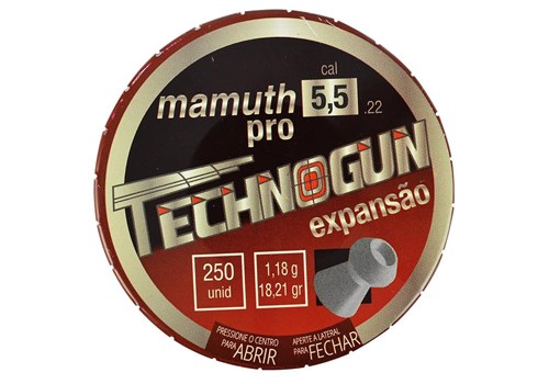 Chumbinho Technogun Mamuth Pro Expansão 5.5Mm 250Un.
