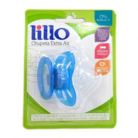 Chupeta Lillo Extra Air Silicone Ortodôntico Tamanho 2 Azul