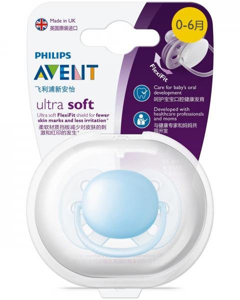 Chupeta Philips Avent Ultra Soft 0 a 6 Meses Azul