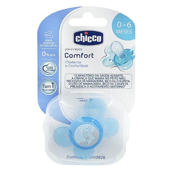 Chupeta Physio Comfort Cachorrinho Azul 0+ Chicco