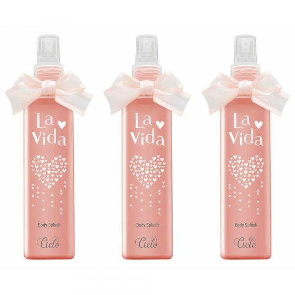 Ciclo Body Splash La Vida Perfume 200ml (Kit C/03)