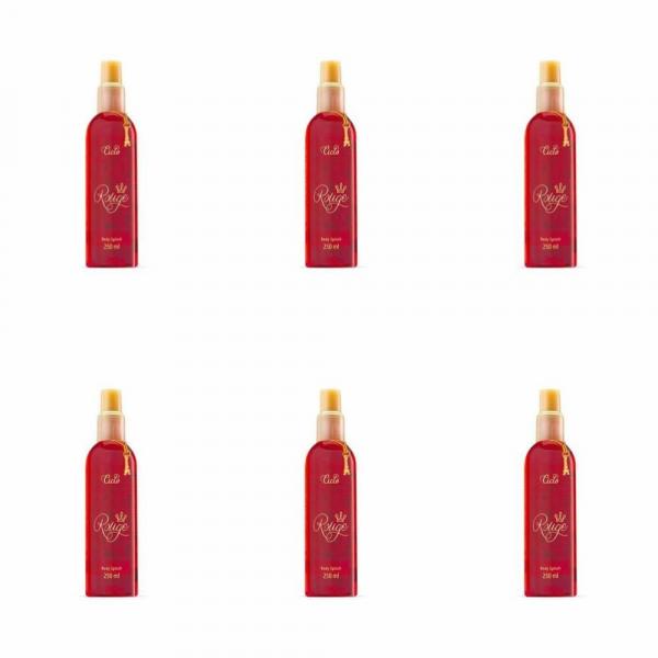 Ciclo Rouge Body Splash Rouge Perfume 250ml (Kit C/06)